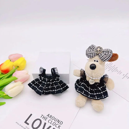 17cm Labubu Plush Doll Clothes - Kpop EXO Idol Outfit V1 V2 Black Dress Suit Accessories Gift