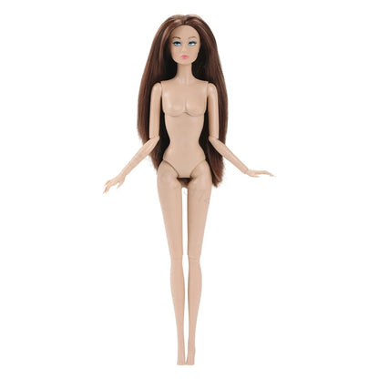 32cm Star FR Supermodel Doll — 1/6 Nude Fashion Doll with Trend Makeup, Curly & Straight Hair, White/Black/Wheat Skin DIY Dress-Up Toy