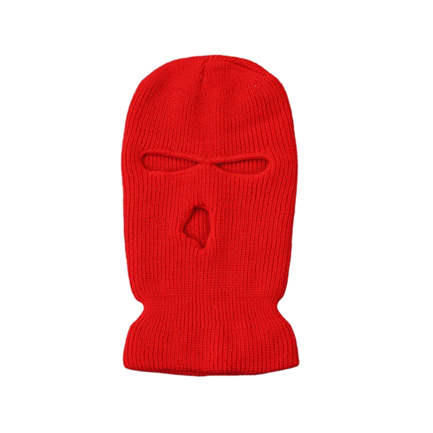 Motorcycle Windproof Full Face Knit Hat - Custom Ski Mask for Men, Warm Wool Balaclava with 3 Holes, Embroidered Winter Ski Mask