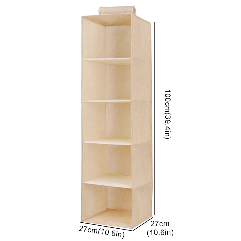 Hanging Cabinet Organizer for Underwear and Closet Storage — Wardrobe Rack Shelf Drawer Box