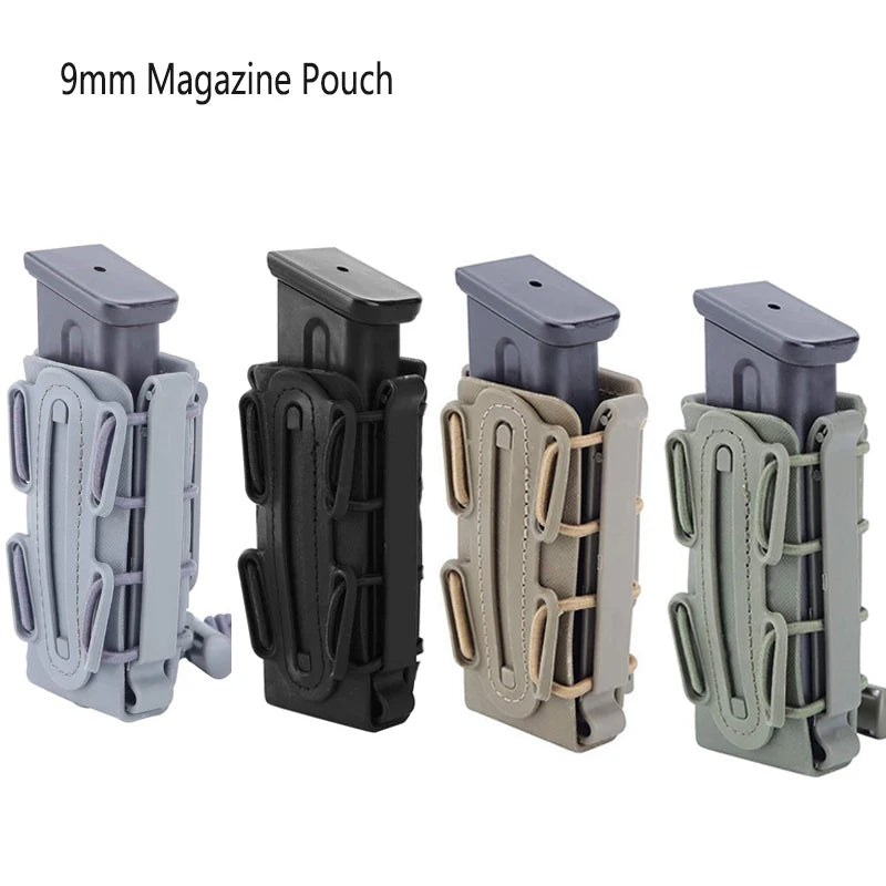 Tactical 9mm Single Magazine Pouch — MOLLE Quick‑Release Holder for Glock, Beretta & P226 Hunting Gear