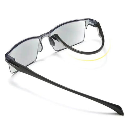 Smart Automatic Zoom Reading Glasses – Autofocus Anti-Blue Ray Half-Rim Eyewear for Near & Far Vision