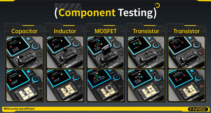 FNIRSI LCR-P1 Transistor Tester – Diode, Triode, Capacitance, Resistance, LCR & ESR Meter for NPN, PNP, MOSFET, IR Testing
