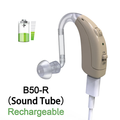Digital BTE Hearing Aid - Adjustable Tone Portable Sound Amplifier for Seniors & Adults