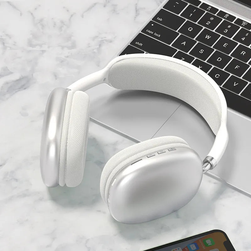 P9 Wireless Bluetooth Headphones with Mic - Noise Cancelling Headsets, Stereo Sound Earphones for Sports Gaming, Supports TF