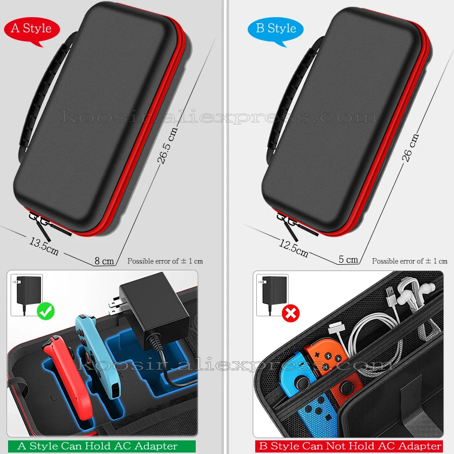 Nintendo Switch OLED Large Storage Bag — Portable Carrying Case, Anti-Scratch Oxford Cloth Travel Bag