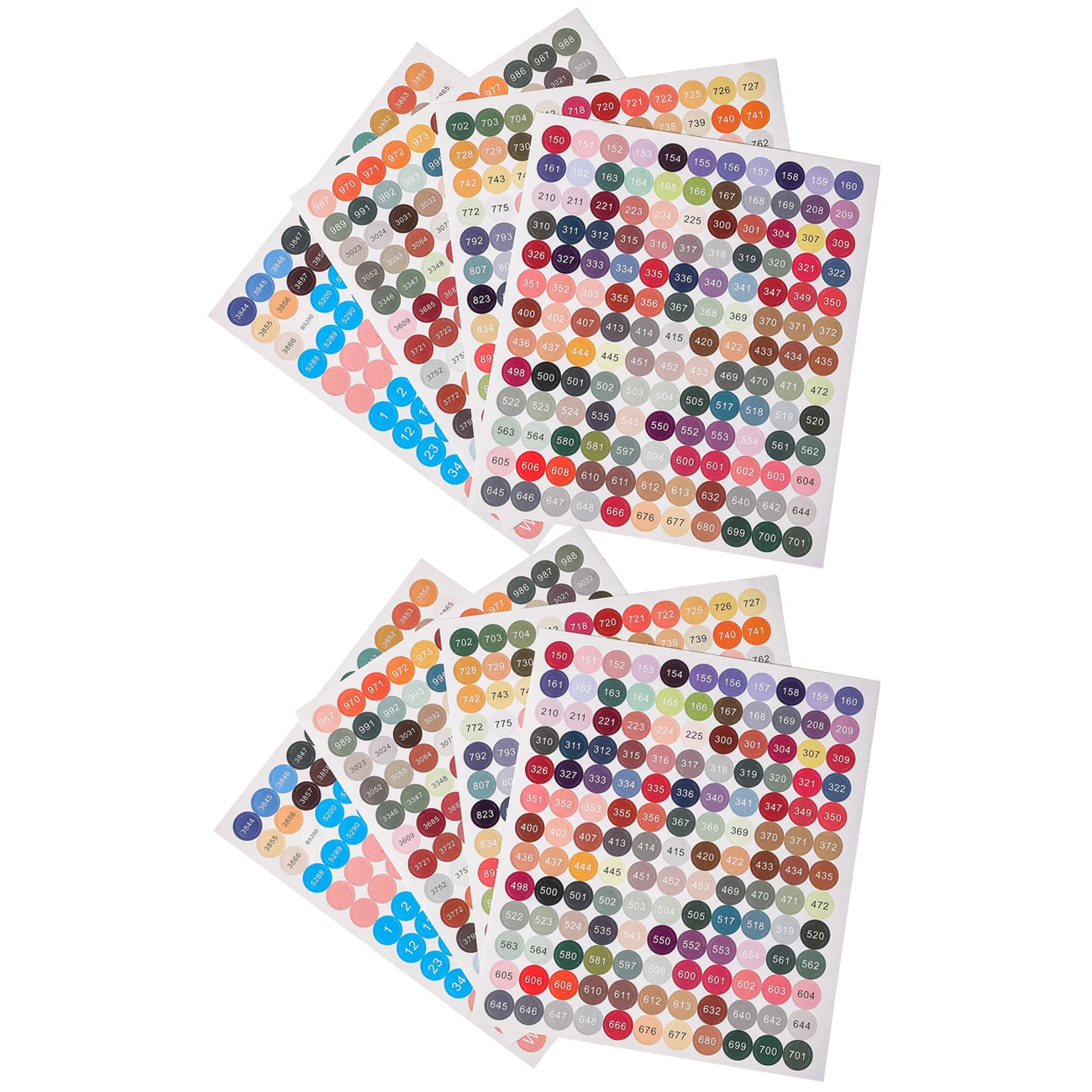 447 DMC Diamond Painting Color Number Stickers – Label Set for Storage Boxes & Bottles