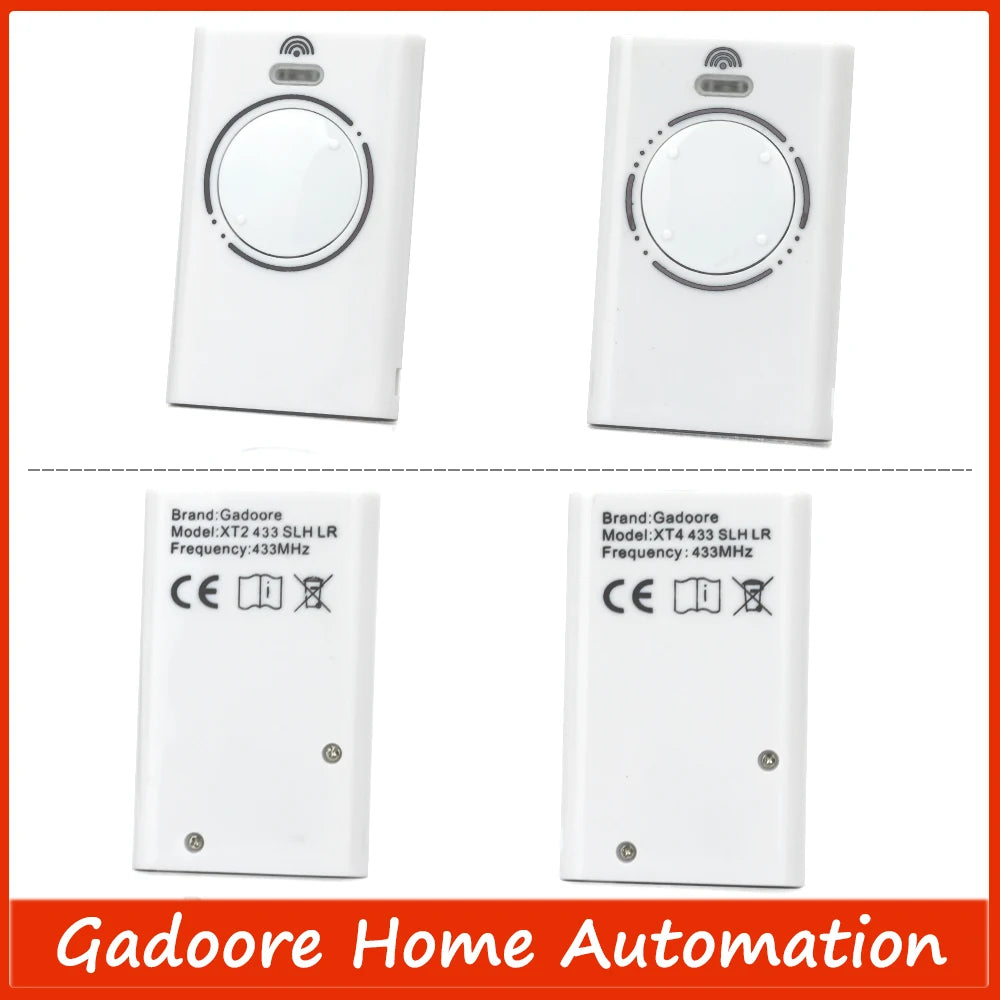 Gadoore XT2 XT4 433MHz SLH LR Garage Door & Gate Remote | Compatible with XT2/XT4 SLH & SLH LR