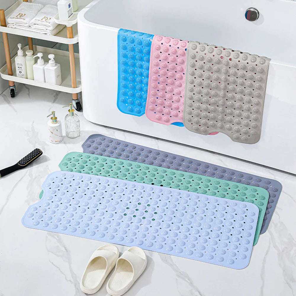 40×100cm Bathroom Non-Slip Mat – Long PVC Bathtub & Shower Foot Massage Mat
