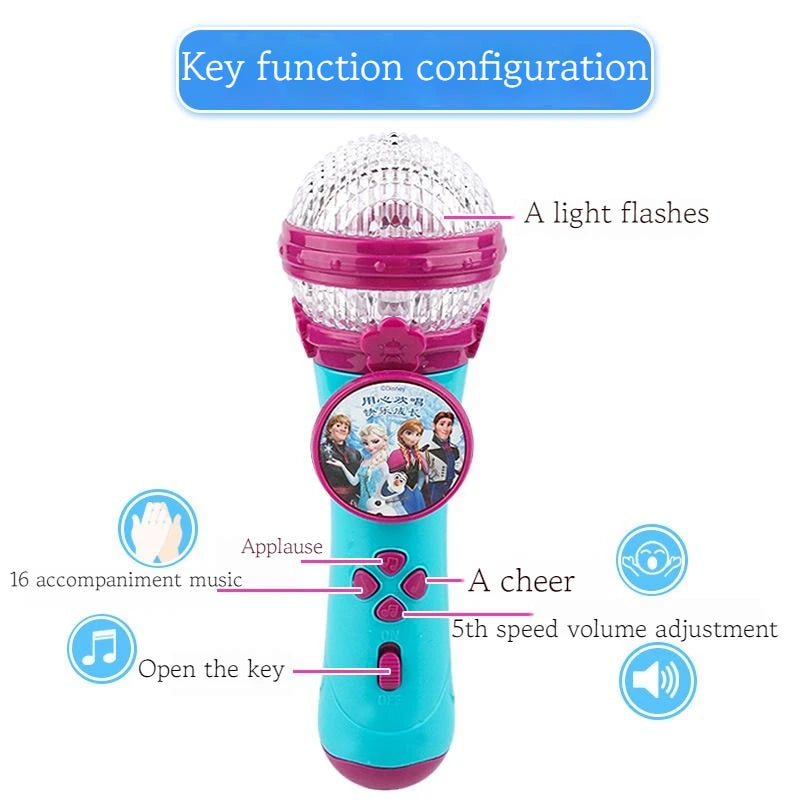 Disney Princess Minnie Singing Microphone – Music Toy for Girls, Frozen Baby Song Gift