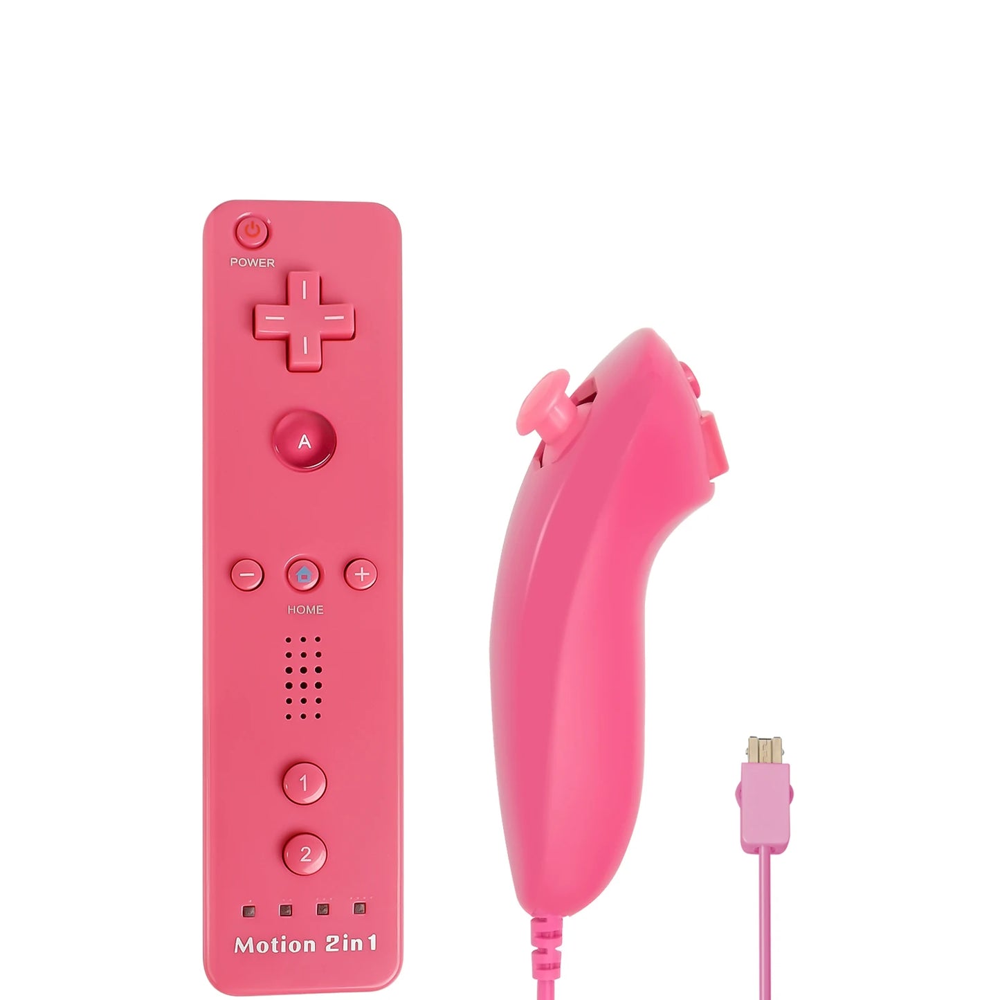 2-in-1 Nintendo Wii Controller Set — Wireless Motion Plus Gamepad with Silicone Case