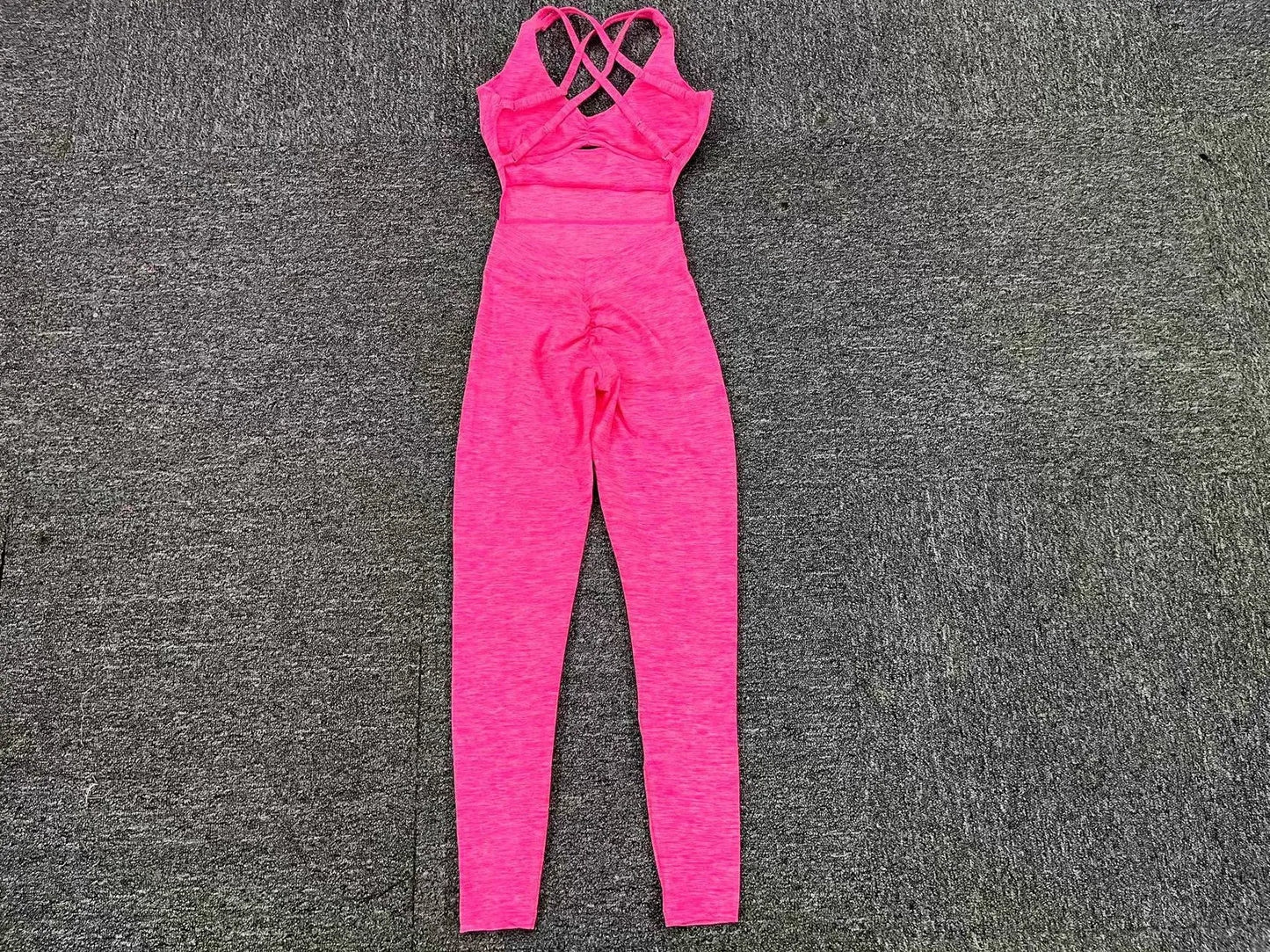 Women’s Black Sporty Jumpsuit – 2025 Workout Yoga Gym Set with Push-Up Fitness Overalls