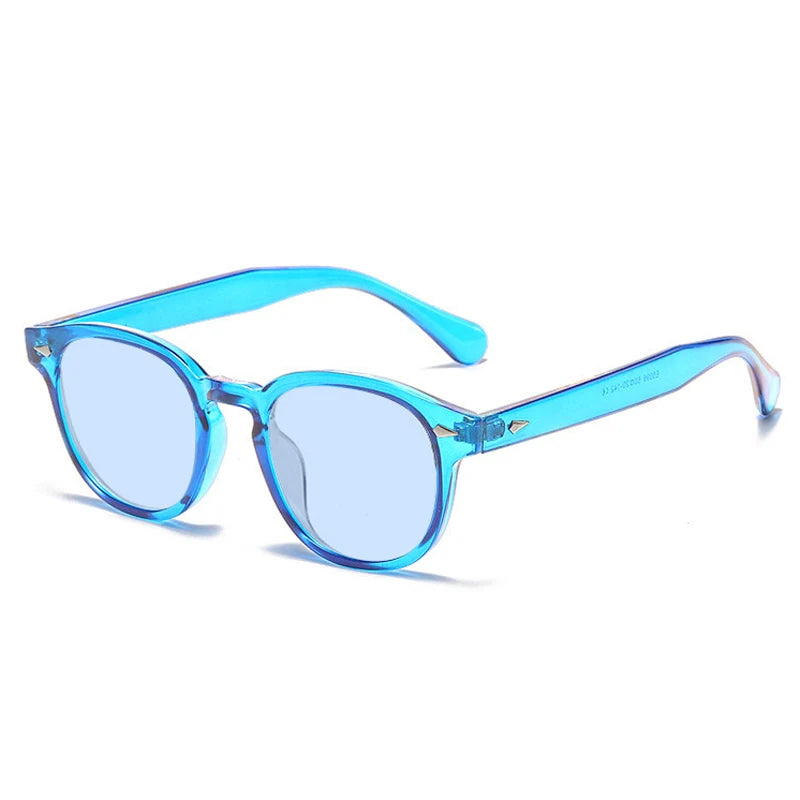 JNPCXI Retro Round Sunglasses – Punk Leopard Rivet Fashion Shades UV400 for Men & Women