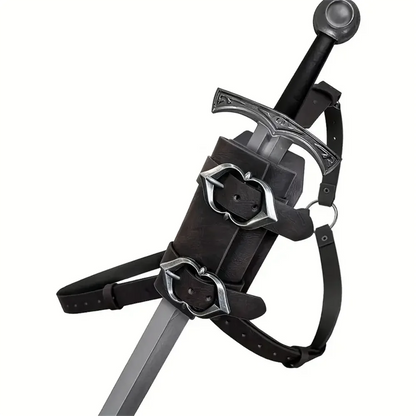 Medieval Viking & Pirate Leather Belt – Sword, Axe, Mace, and Tomahawk Holder with Metal Rings for LARP
