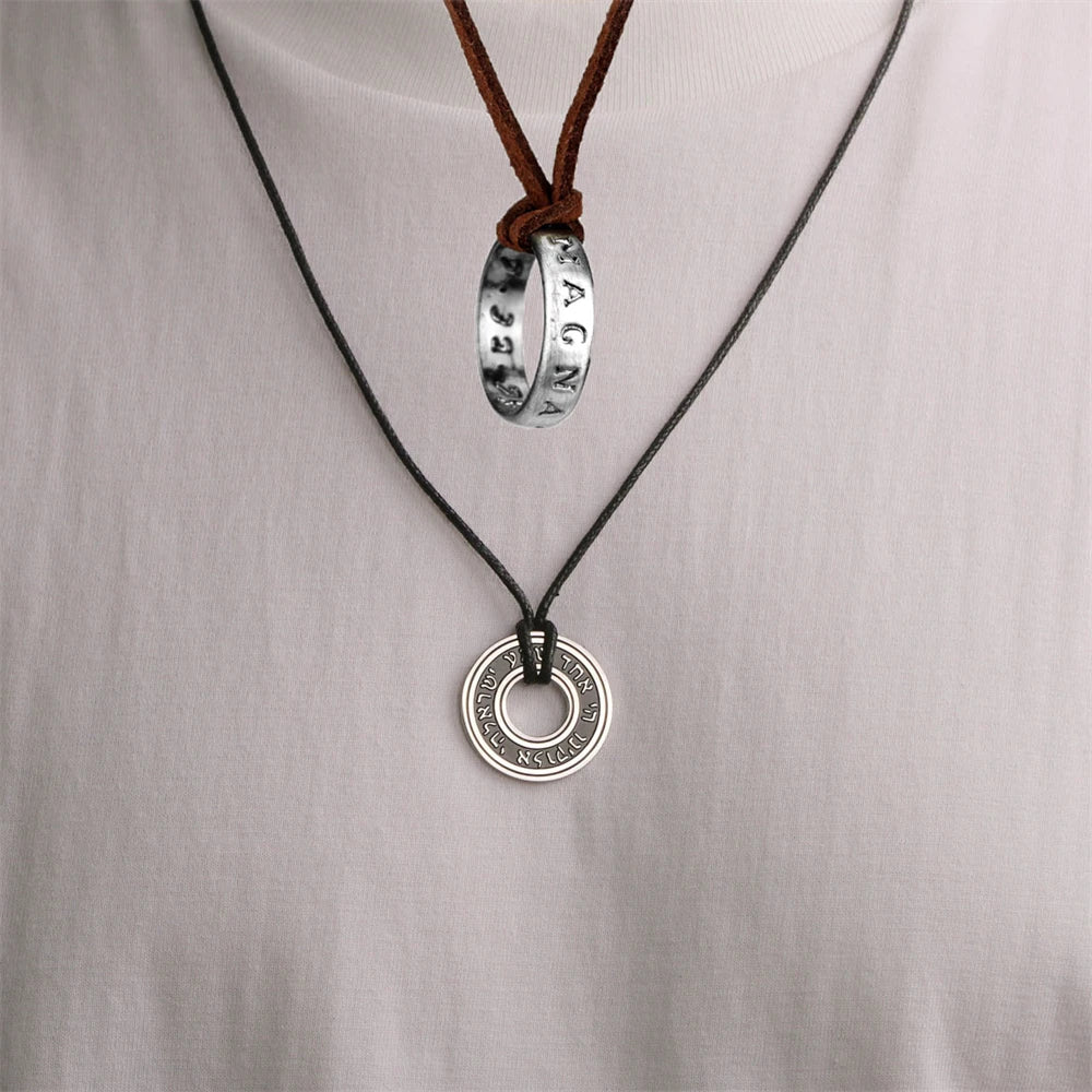 Uncharted 4 Nathan Drake Necklace — Vintage Leather Pendant Cosplay Ring Gaming Jewelry Prop
