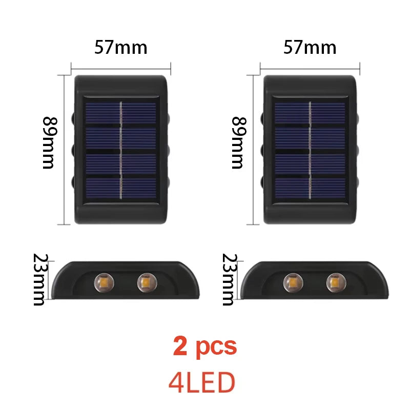 Solar LED Outdoor Wall Light - Waterproof Solar Sensor Lamp for Garden, Yard & Street Decoration