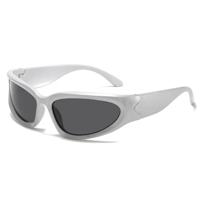 New Arrival Women’s and Men’s Punk Oval Sunglasses – Colorful Mirror Y2K Shades, Trendy Unique Sun Glasses