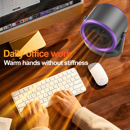 Desktop Mini Space Heater - Quiet, Energy-Efficient Fast-Heating Warm Air Blower for Dormitory, Home, Bedroom and Office Use