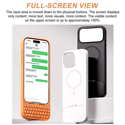 Magnetic Phone Case with Keyboard - All-in-One Wired External Keyboard Case for iPhone 16 Pro Max & 17 Pro Max