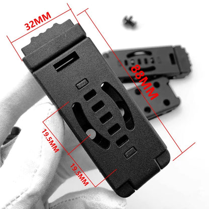 KYDEX Scabbard Waist Clip Knife Sheath - Utility EDC Holster with Belt Buckle for Camping & Mag Pouches