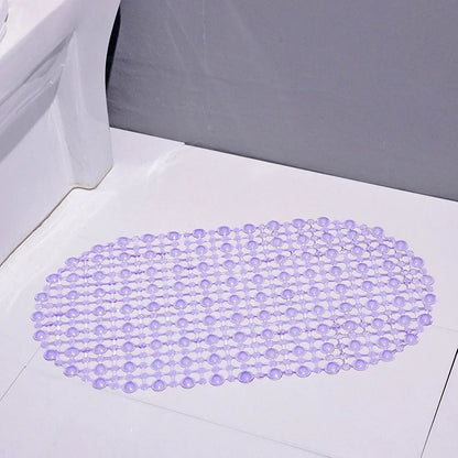PVC Anti-Slip Bath Mat with Suction Cups – Soft Massage Shower Mat for Home Bathroom Safety