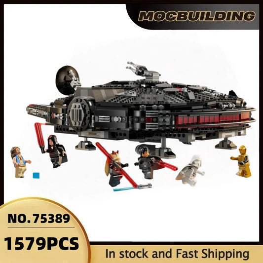 MOC 1579PCS Dark Falcon Starfleet Spacecraft — 75389 DIY Model Assembly Set, Children's Toy & Christmas Gift
