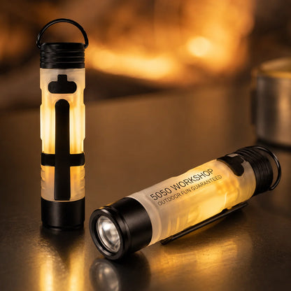 Mini 5050 Rechargeable LED Pocket Flashlight - Clip-On Hat Light and Portable Keychain Torch for Camping, Hiking, and Outdoor Use