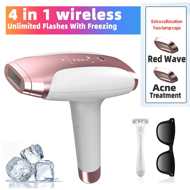 Body Bikini IPL Hair Removal Device — 999,999 Flashes Permanent Painless Laser Epilator for Women, Home Use
