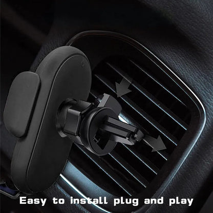 Wireless Charging Car Mount - Intelligent Infrared Rotating Air Vent Phone Holder Fast Charger