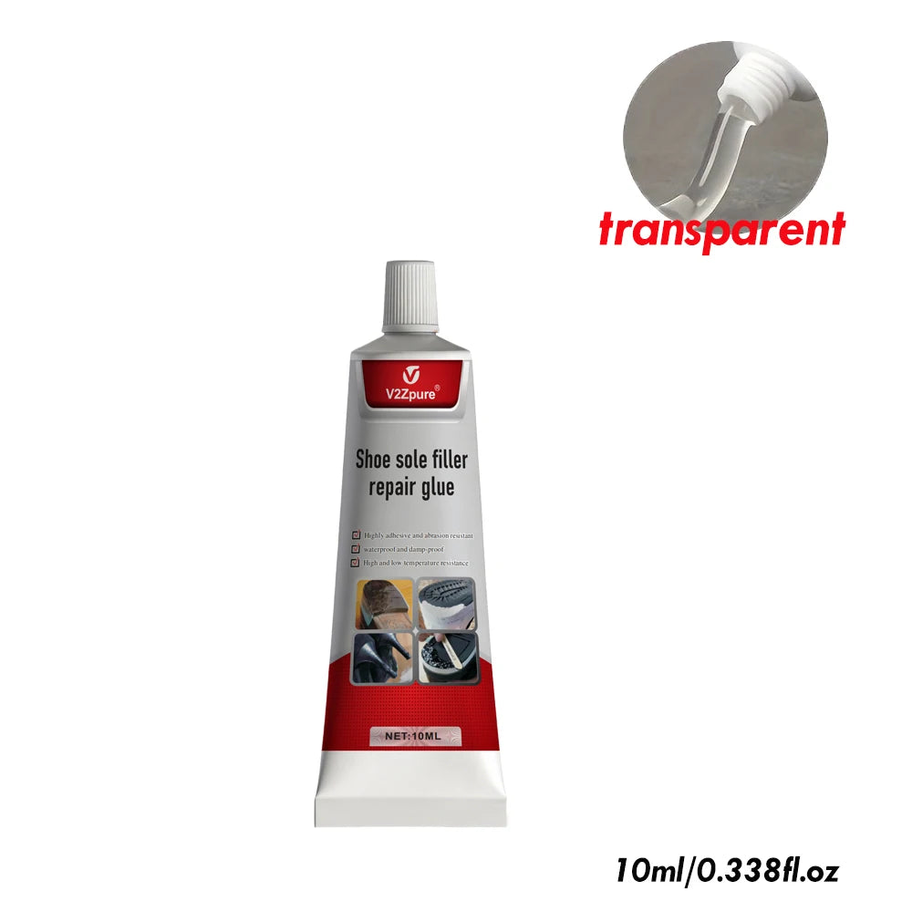 Waterproof Shoe Sole Repair Glue - Transparent Strong Adhesive Sealant for Rubber Crack Repair