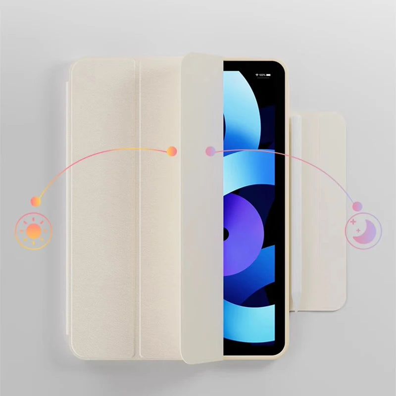 Magnetic Detachable Case for iPad Pro 11, iPad Air 2024-2025, M4 Pro 13, M2, 12.9 & Air 5th/4th - Protective Funda Cover