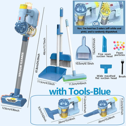 Kids Electric Vacuum Cleaner Toy Set – Simulation Role Play Housekeeping Educational Gift for Toddlers Boys & Girls