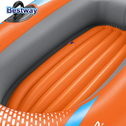 Bestway 61136/61140/61142/61146 Heavy-Duty Inflatable Kayak – 1-3 Person PVC Rafting Boat for Adventure & Thrilling Rides