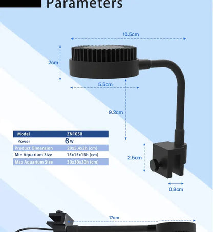Zetlight M1 LED Aquarium Light – Full Spectrum Nano LED Lamp for Saltwater Marine Fish Tanks, Coral Reefs & Plants