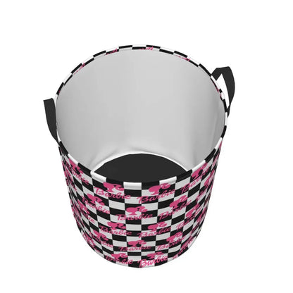 Custom Barbie Logo Laundry Basket – Collapsible Large Capacity Clothes Storage Bin, Disney Baby Hamper