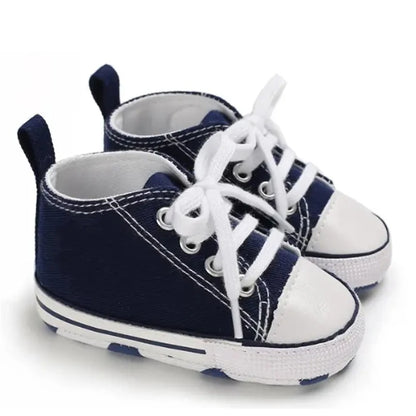 New Baby Shoes for Boys & Girls – Classic Canvas Casual Sneakers, Soft Sole Non-Slip Toddler Walkers D2486