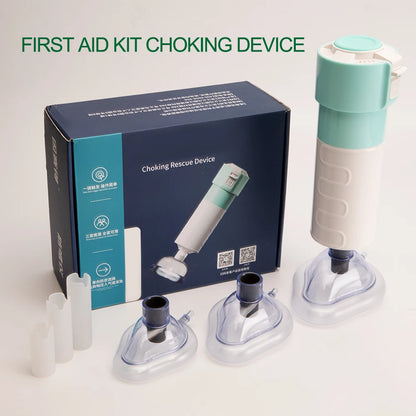 First Aid Anti-Choking Rescue Device – Automatic Airway Assist with 3 Mask Sizes for Adults & Kids, Emergency Kit