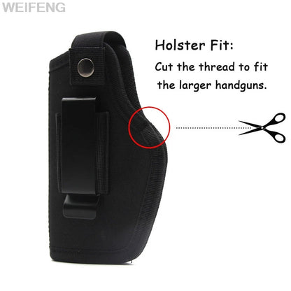 Tactical Concealed Carry Gun Holster – Universal Pistol Holster for Glock 17/19, Beretta M9, SIG with Laser Light Cover