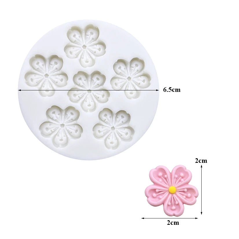 Flower Daisy Silicone Mold — Sugarcraft, Fondant & Cupcake Baking Tool for Cake Decoration