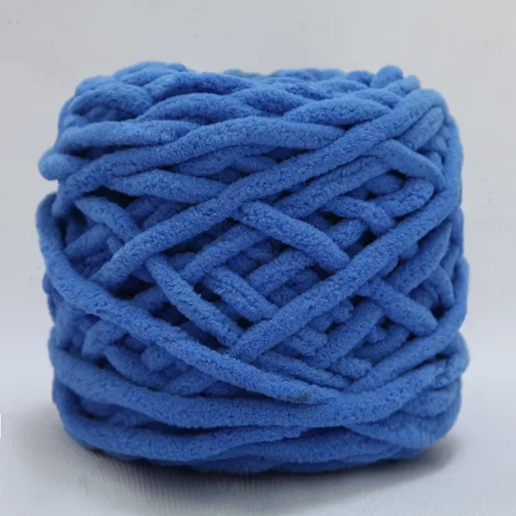 100g Chenille Knitting Yarn – Soft Thick Cotton Ice Strip Wool for DIY Hand Knitting Scarves & Crafts