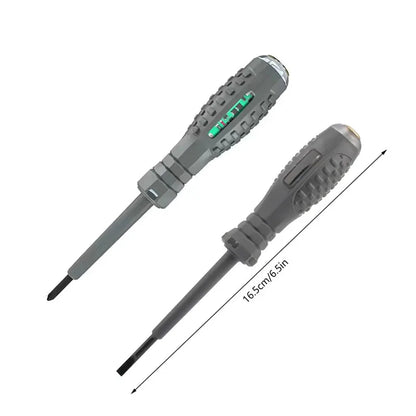 2PCS Electrician Voltage Tester Screwdrivers – 12-220V AC/DC Insulated Word & Cross Tips for Safe Electrical Work