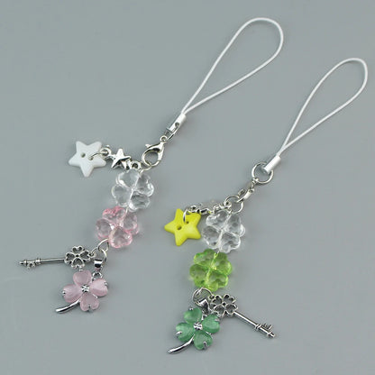 Lucky Leaf Phone Charm Pendant - Cute Key Chain Strap for Phone Case Samsung Bag Books Camera Accessories