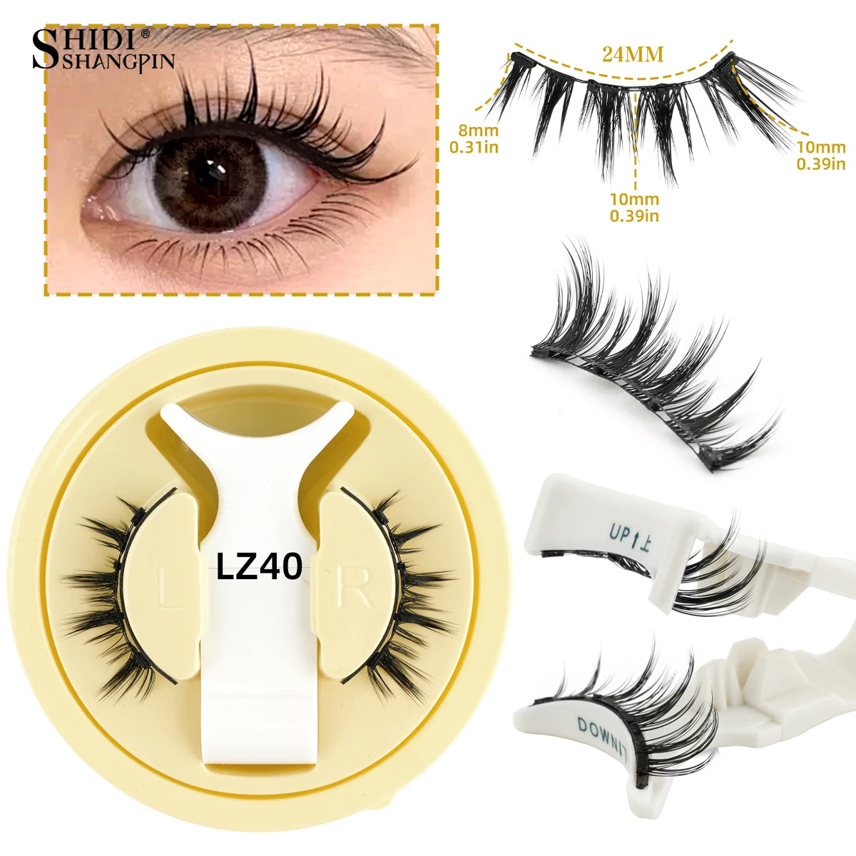 Handmade 3D Magnetic Mink Eyelashes – 1/2 Pairs Reusable False Lashes with Tweezers for Natural Long Look Makeup