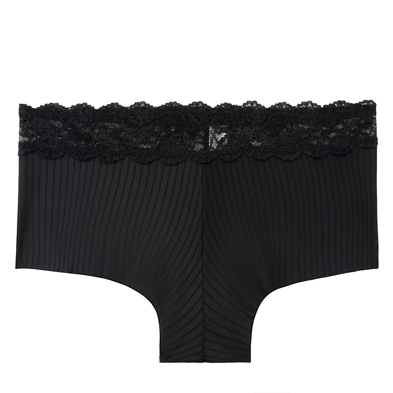 TrowBridge Women’s Seamless Silk Satin Panties – Lace Hollow Breathable Boyshort Underwear