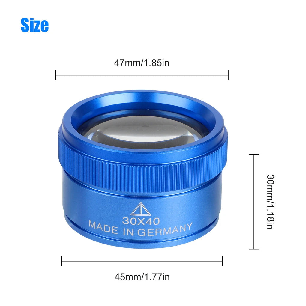 Portable Alloy 40x Magnifier for Jewelry Repair – High-Quality Pearl & Gemstone Precision Tool