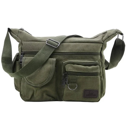 Men's Casual Sling Bag – Vintage Crossbody Messenger Shoulder Bag for Travel & Outdoor Use