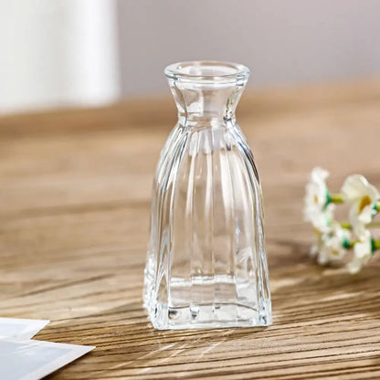 Retro Hydroponic Transparent Glass Vase — INS Style Flower Vase for Desktop, Home, Wedding & Party Decoration