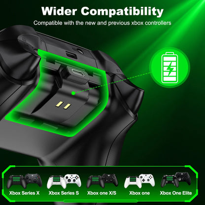 BEBONCOOL 2x3600mWh Rechargeable Batteries for Xbox One & Series S/X Controllers | Xbox Accessories Pack