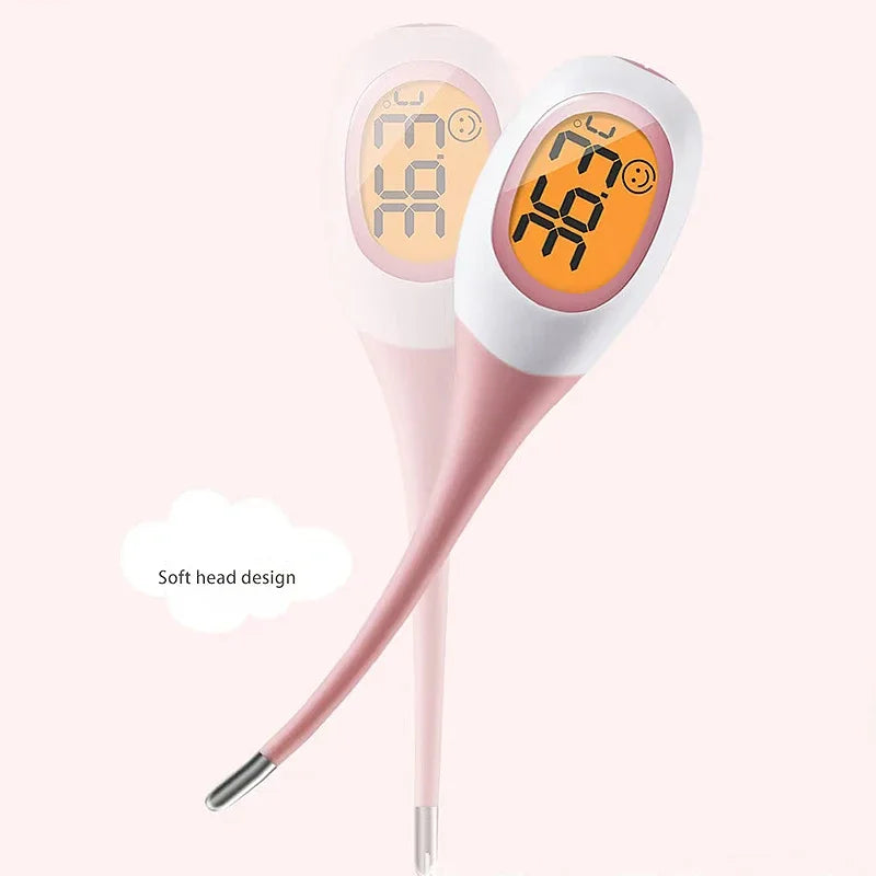 Digital Silicone Body Thermometer – 8-Second Fever Temperature Reader with LED Display for Oral, Underarm, and Rectal Use