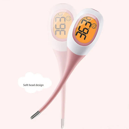 Digital Silicone Body Thermometer – 8-Second Fever Temperature Reader with LED Display for Oral, Underarm, and Rectal Use